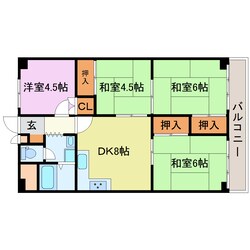 深草西浦住宅の物件間取画像